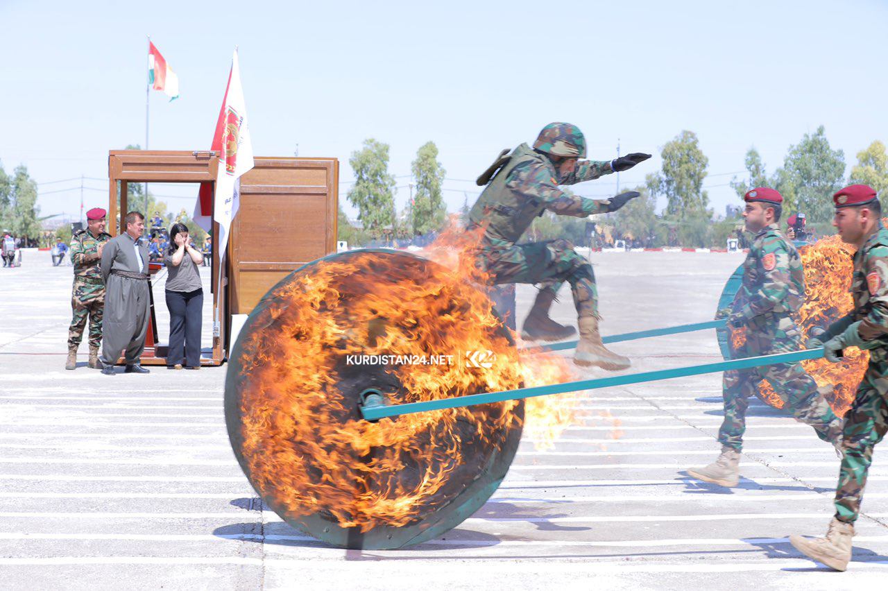 A total of 457 Kurdish Peshmerga fighters completed months of military training which US-led coalition advisers supervised, Aug. 27, 2019. (Photo: Kurdistan 24)